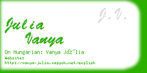 julia vanya business card